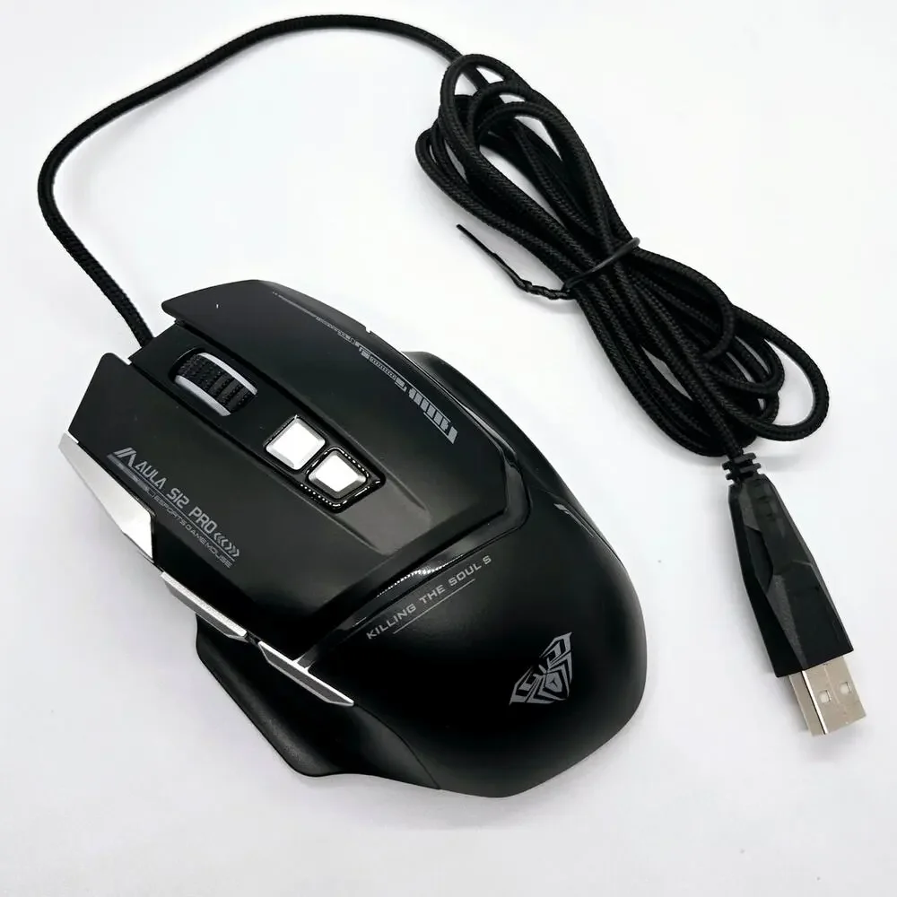 AULA MOUNTAIN S1Z PRO GAMING MOUSE – BLACK – NEW IN BOX – HIGH-PRECISION RGB